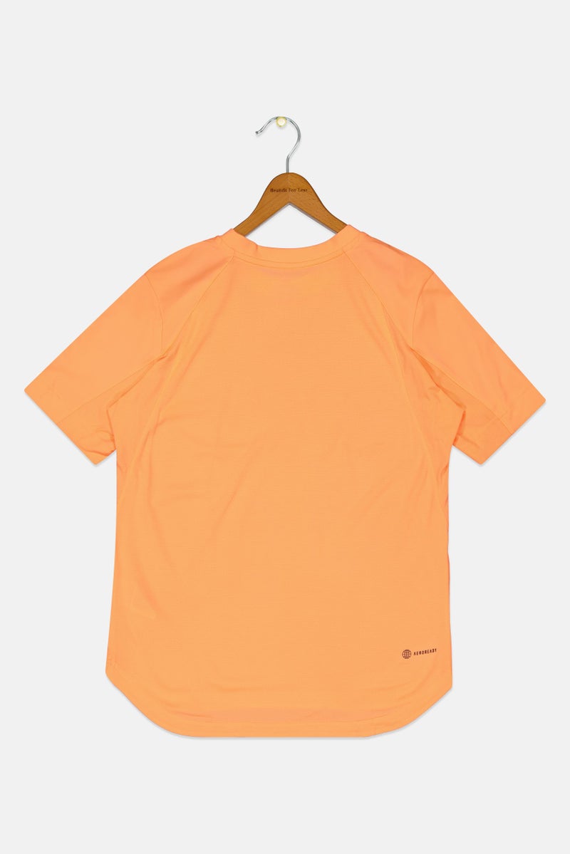 Adidas تي شيرت تنس بأكمام قصيرة للأولاد، برتقالي - Image 3