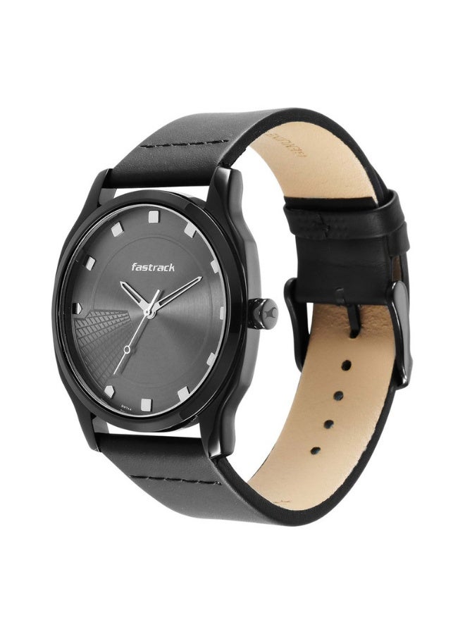 fastrack 3255NL01 Stunners Analog Watch for Men – Anthracite Dial, Black Leather Strap, Quartz Movement - Image 3