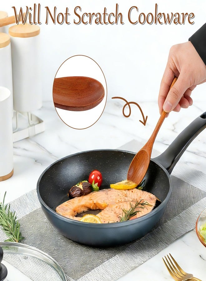 Ninsula 7PCS Wooden Spoons, 5.9 Inch Wooden Spoons for Eating, Natural Wood Grain Spoon, Hardwood Wooden Honey Teaspoon for Yogurt, Coffee, Tea, Jam, Sugar, Ice Cream - Image 5