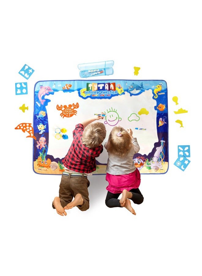 Tytan Under-The-Sea Doodle Mat, Self-Cleaning Activity Mat, Water-Powered Magic Pens, Colors Disappear After 5-10 Minutes, Endless Doodling & Fun, Foldable, Creative Play, Imagination, Ages 3+ - Image 2