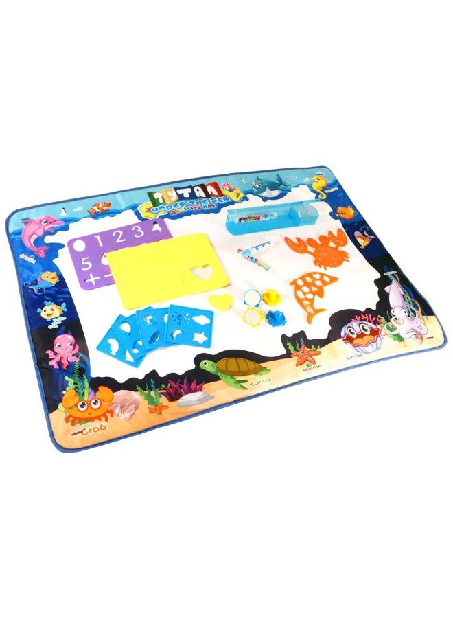 Tytan Under-The-Sea Doodle Mat, Self-Cleaning Activity Mat, Water-Powered Magic Pens, Colors Disappear After 5-10 Minutes, Endless Doodling & Fun, Foldable, Creative Play, Imagination, Ages 3+ - Image 5