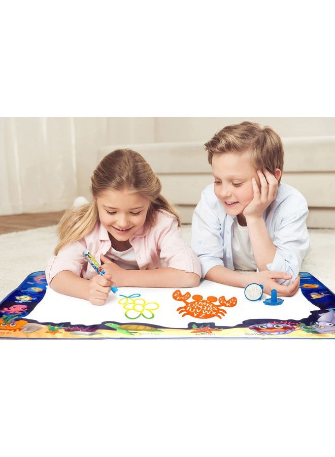 Tytan Under-The-Sea Doodle Mat, Self-Cleaning Activity Mat, Water-Powered Magic Pens, Colors Disappear After 5-10 Minutes, Endless Doodling & Fun, Foldable, Creative Play, Imagination, Ages 3+ - Image 3