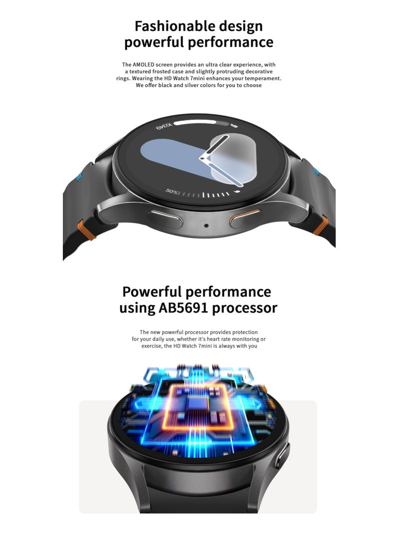 general For Watch 7mini 40mm Bluetooth AI Smart Watch with Energy Score, Health Tips, Heart Rate Tracking, Sleep Monitoring, Fitness Tracker, - Image 3