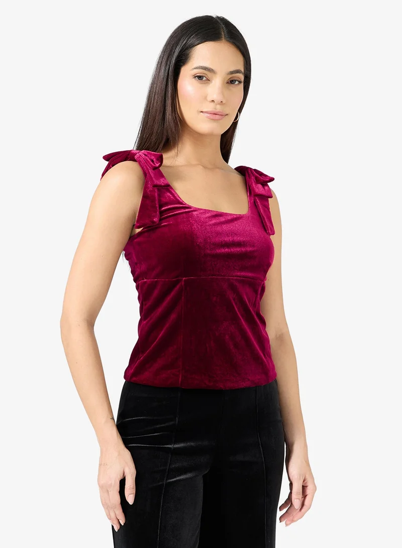 فيرو مودا بلوزة فيمفيدا برباط وعقدة