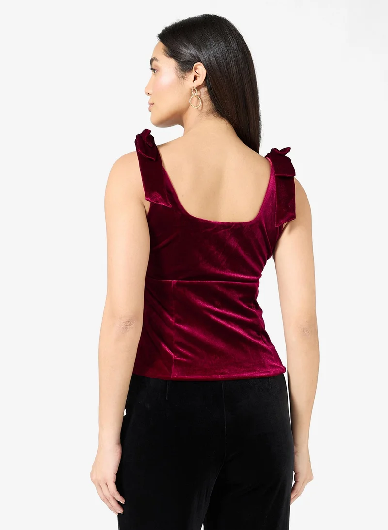 فيرو مودا بلوزة فيمفيدا برباط وعقدة