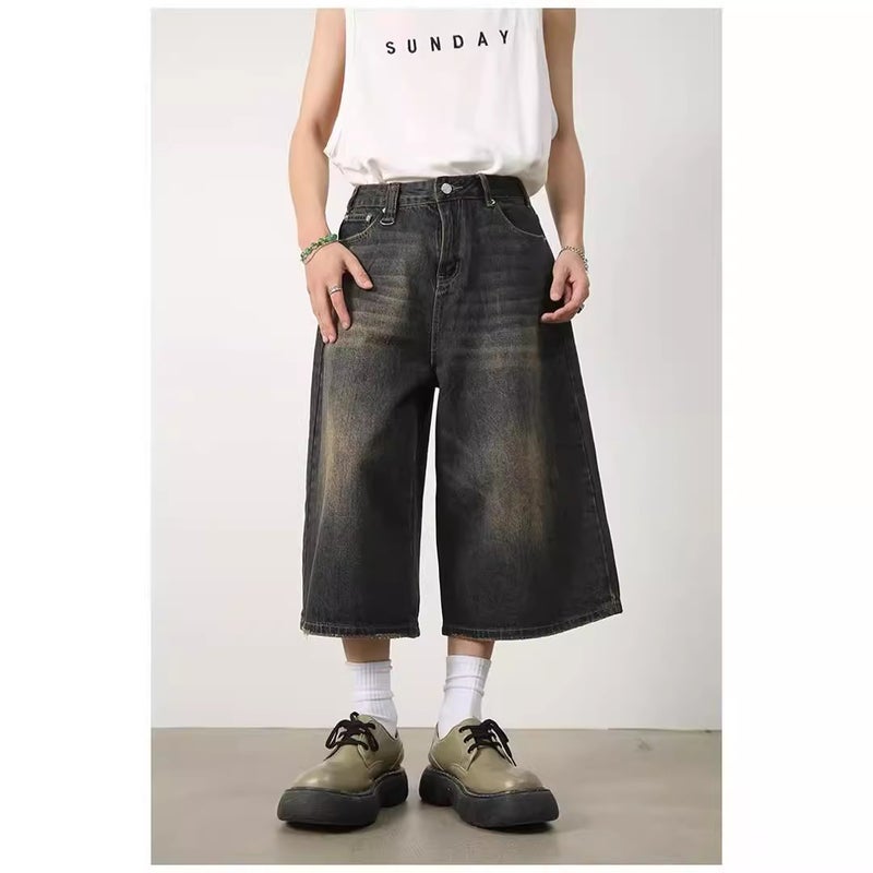 Mens Trendy Denim Shorts High-Quality 2024 Light blue  - Image 5