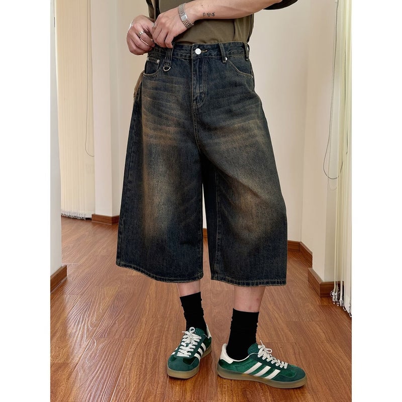 Mens Trendy Denim Shorts High-Quality 2024 Light blue  - Image 4