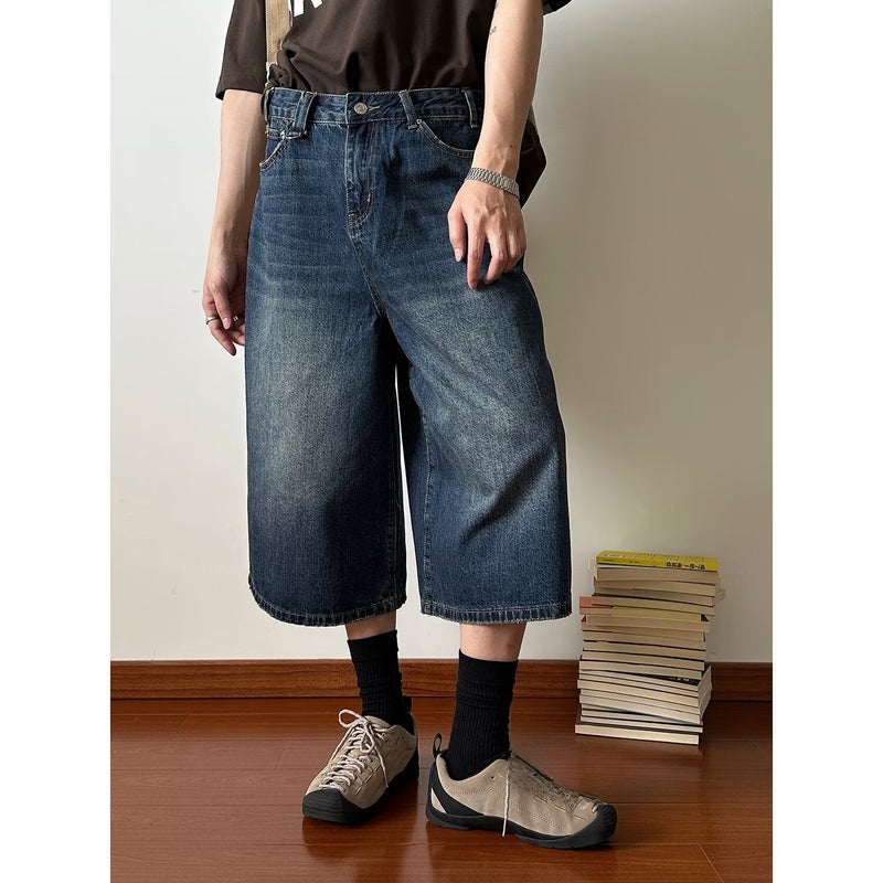 Mens Trendy Denim Shorts High-Quality 2024 Light blue  - Image 3