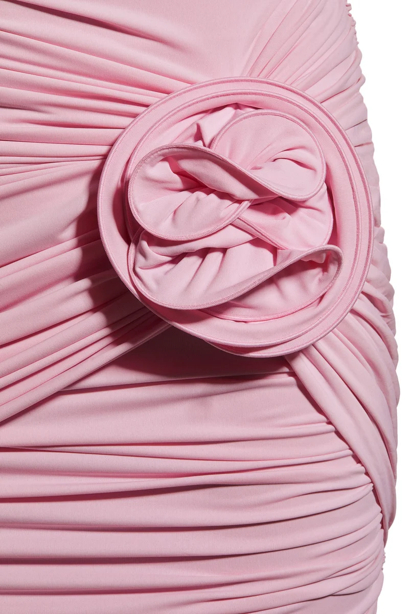 H&M Rose-appliquéd turtleneck dress