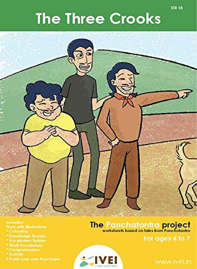 IVEI Panchatantra Workbook & DIY Keychains - The Three Crooks Learning Activity for Kids Ages 4-7 - Image 1