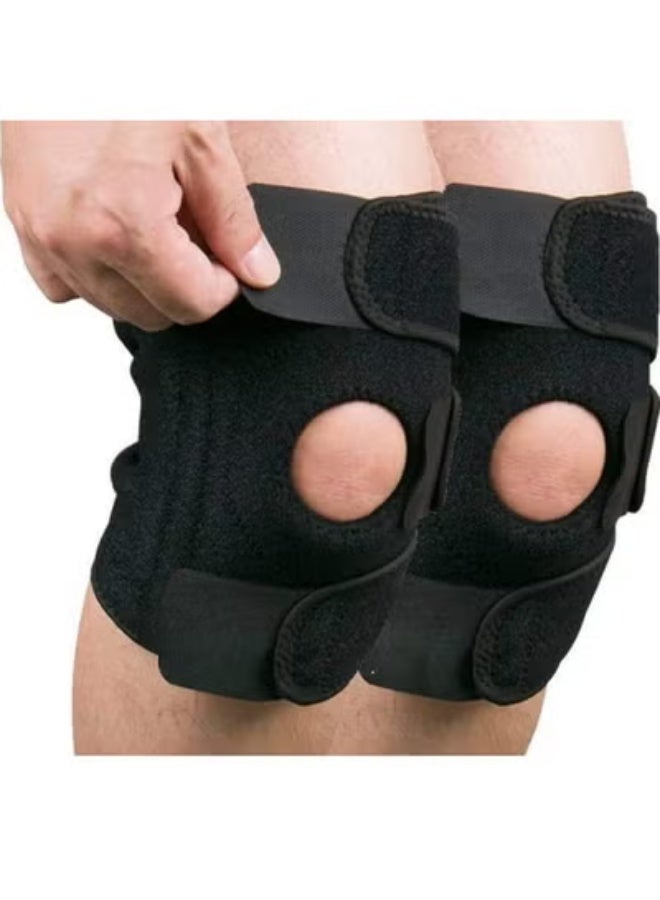 Adjustable Knee Cap Support Brace (2 Pack) - Universal Free Size for Men & Women - Targeted Joint Pain Relief - Protective Knee Guard for Gym, Running & Sports - Effective Support for Arthritis - Image 1