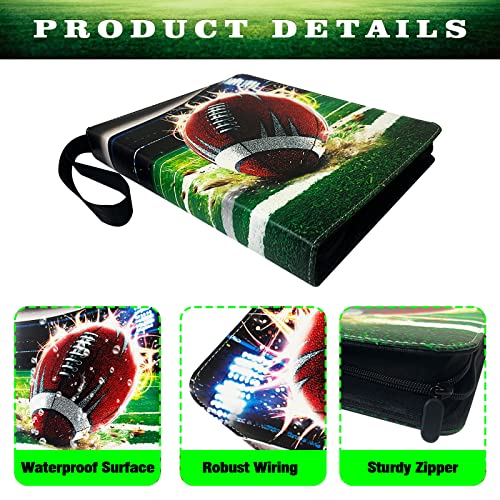 Rmannke 900 Pockets Football Cards Binder,Trading Cards Holder Card Collectors Album,Trading Card Binder 9 Pocket with 50 Removable Sleeves for Football Card and Sports Card - Image 4