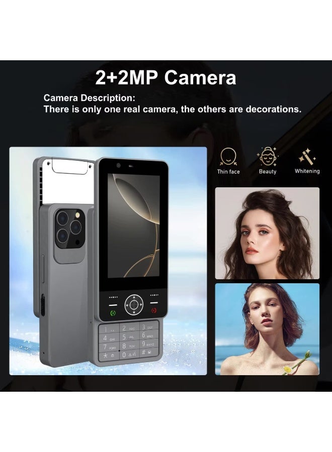 Hope Dual SIM Push Button Android Phone, 4.0" Touchscreen Mini Smartphone, 2+16GB Portable Compact Phone for Kids & Elderly, Unlocked Accessibility Mobile with WhatsApp Support - Image 3