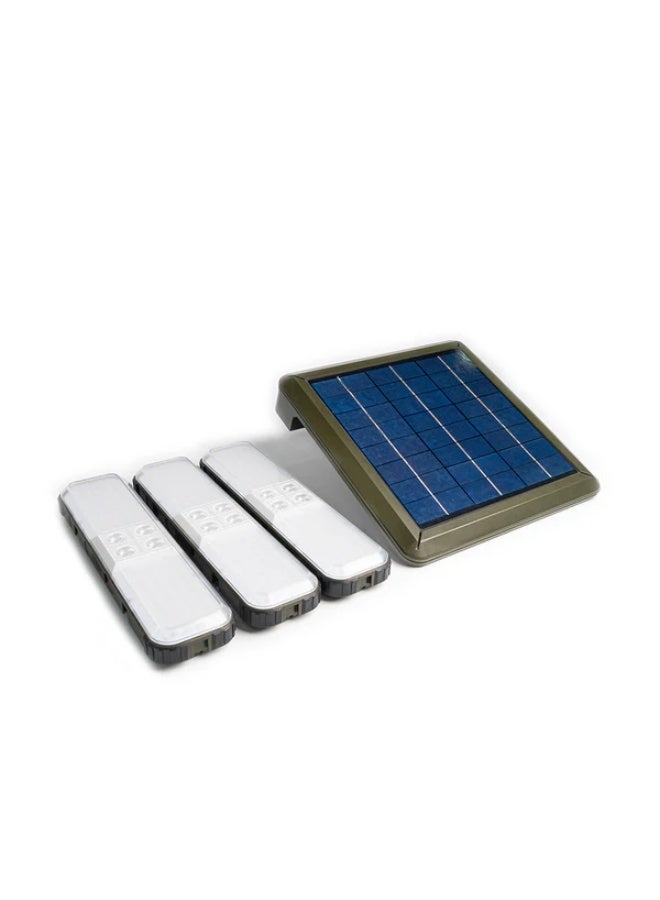 كروني كشاف ضوء LED يعمل بالطاقة الشمسية بثلاث مصابيح كروني Cn-25 - 3450 لومن مع 3 باور بانك بسعة 5200 مللي أمبير/ساعة، مقاوم للماء بدرجة IP44 للصيد والتخييم في الهواء الطلق - Image 2