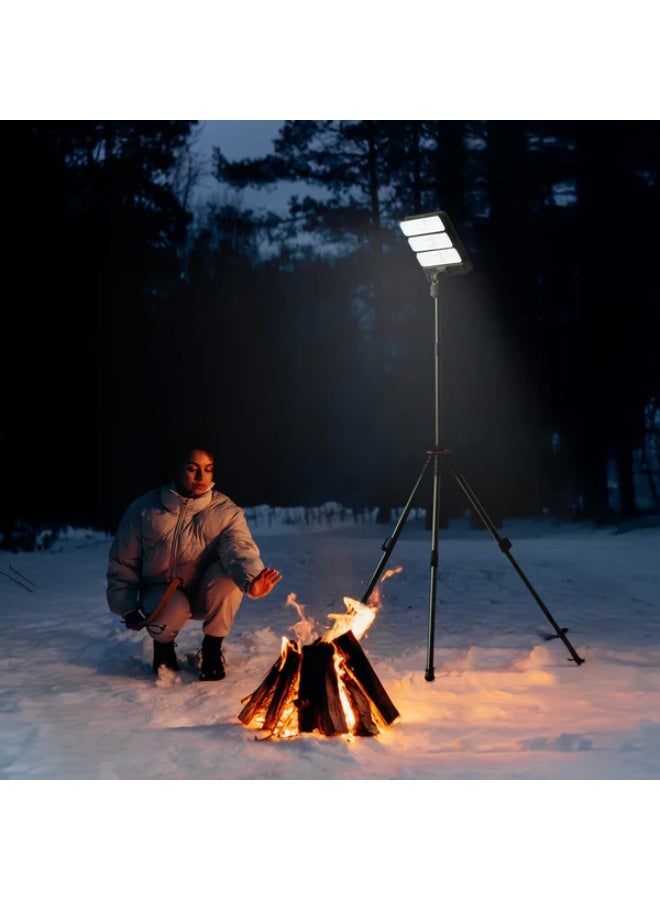 كروني كشاف ضوء LED يعمل بالطاقة الشمسية بثلاث مصابيح كروني Cn-25 - 3450 لومن مع 3 باور بانك بسعة 5200 مللي أمبير/ساعة، مقاوم للماء بدرجة IP44 للصيد والتخييم في الهواء الطلق - Image 5