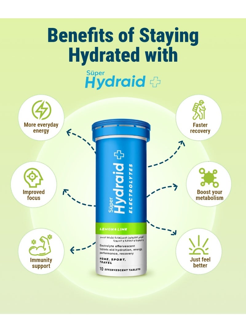 Super Hydraid Plus Electrolyte Drink Mix Lemon & Lime - Image 2