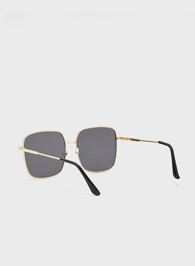 ELLA Square Metal Frame Sunglasses