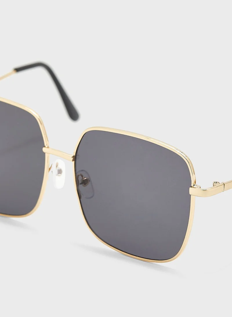 ELLA Square Metal Frame Sunglasses