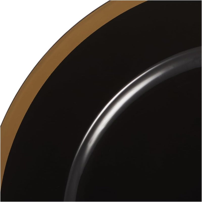 Blue Sky Black and Gold Rim Charger Plates  13 Set of 8  Round Elegant Design for Events  Durable Plastic Dinnerware - Image 4