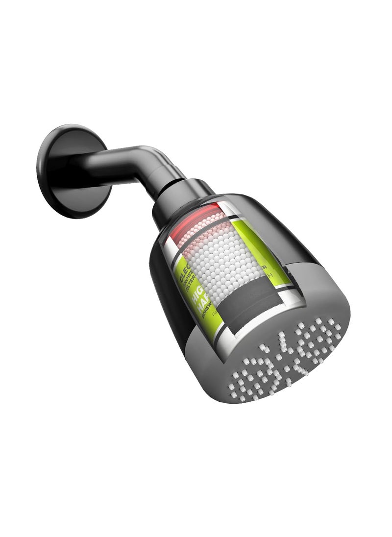 WaterScience WaterScience CLEO Shower Filter for Bathroom Hard Water Softener for Shower Water Softener for Home Matte Black Finish CLEOSFS423  - Image 1