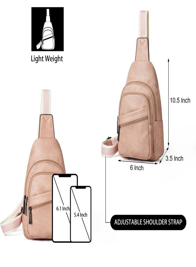 Mroede Sling Bag Crossbody Bags for Women Small Cross Body Bag for Daily Travel Leisure Sport, 7-3 Pink, Medium, Front Pocket Zipper - Image 3