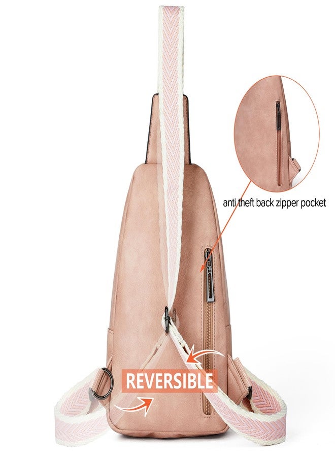 Mroede Sling Bag Crossbody Bags for Women Small Cross Body Bag for Daily Travel Leisure Sport, 7-3 Pink, Medium, Front Pocket Zipper - Image 5