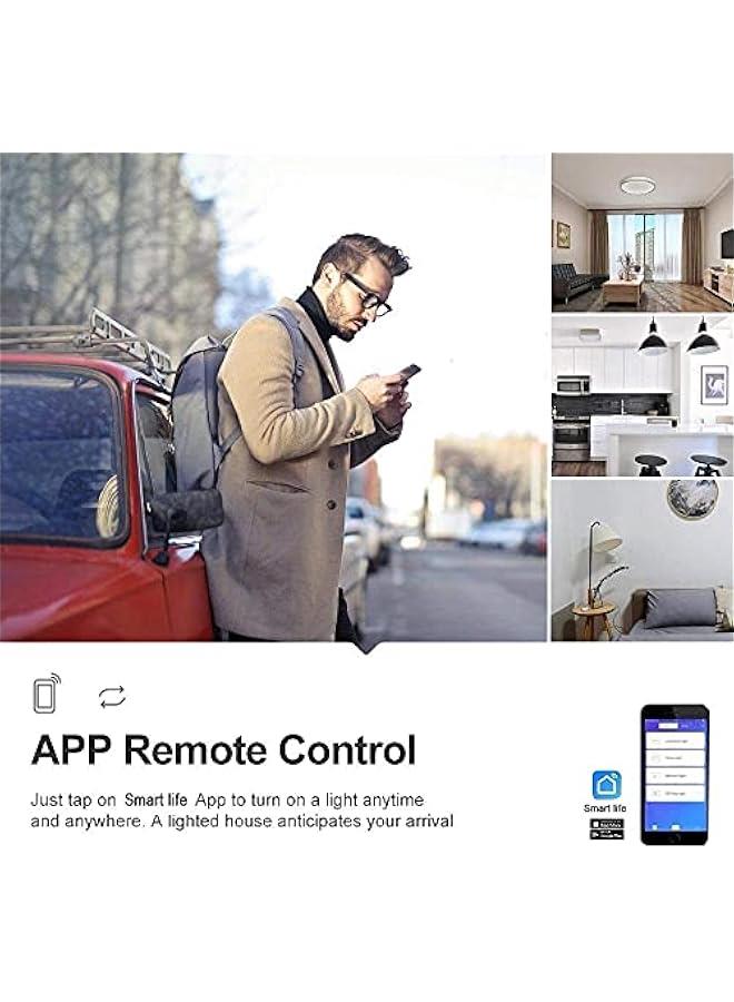 BWSJ Smart WiFi  Wireless Socket atible with Alexa Home Smart Life APP Iph  Remote Control Relay  DIY Module for Home Hotel Office Voice Control Timer Function 4 ) - Image 3