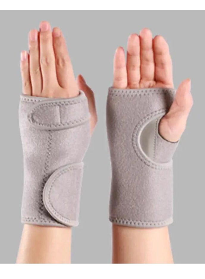 دوركو 1 حزمة الرياضة المعصم لف ، المعصم لف إصابة استخدام المعصم المتكررة ، دعم ألم النفق الكاربي والإغاثة من التهاب الأوتار (يسار ، رمادي) - Image 1