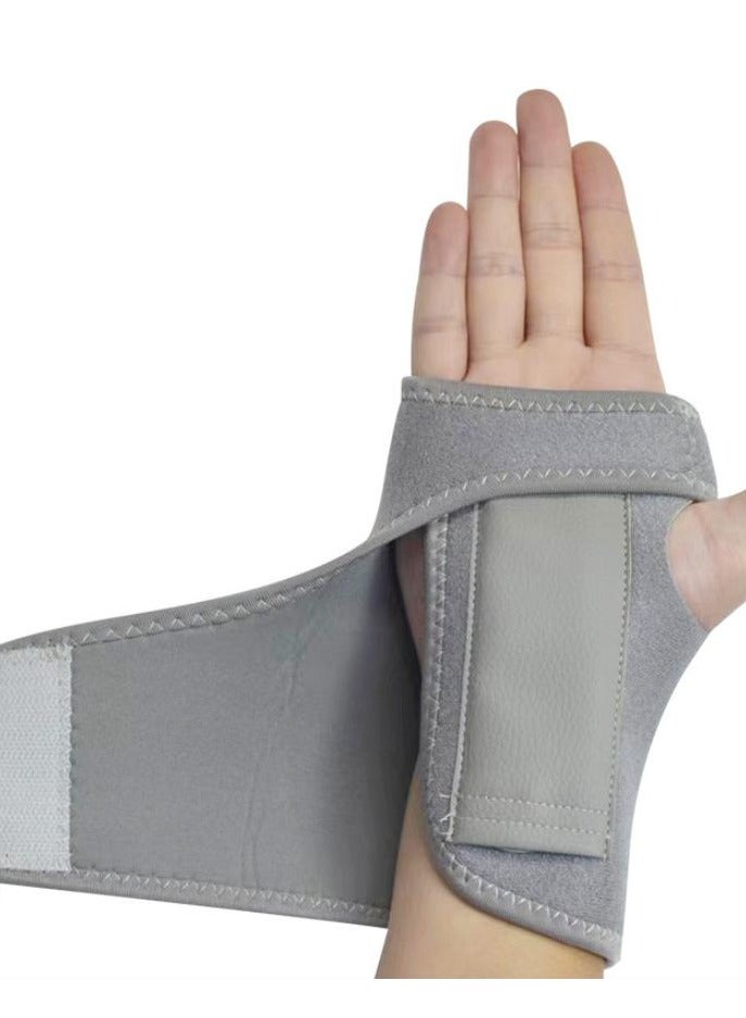 دوركو 1 حزمة الرياضة المعصم لف ، المعصم لف إصابة استخدام المعصم المتكررة ، دعم ألم النفق الكاربي والإغاثة من التهاب الأوتار (يسار ، رمادي) - Image 2