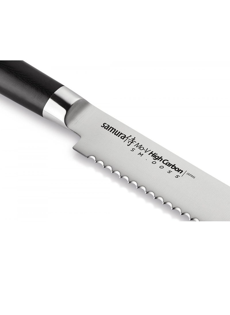 Samura MO-V Bread Knife | 9 Inch Blade | G-10 Handle with Stainless Steel Bolster | Single-Layer Molybdenum-Vanadium Steel | Precision Cutting | Corrosion Resistant - pzsku/Z3B0B2A7DECE6C94C4D3CZ/45/_/1719224695/50c9f972-0f60-4d33-9f77-e6c765afce9a