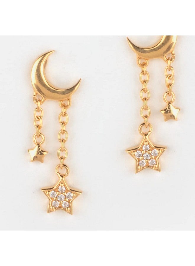 Shaya Women By Caratlane Magic In The Milky Way Earrings In Gold Plated 925 Silver - Image 5