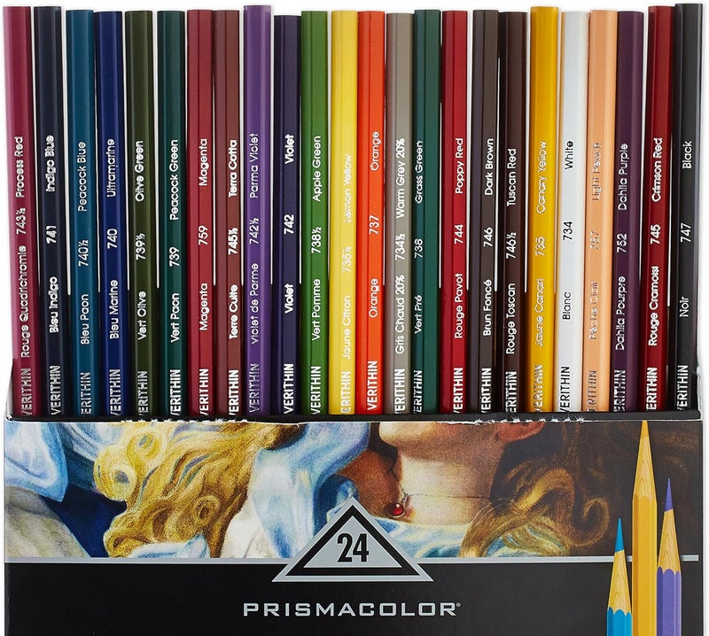 Prismacolor Premier Verithin Colored Pencils Set - 24 Assorted Colors - Image 1