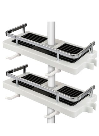2 Pack Bathroom Shower Shelf - Shower Caddy/Tidy No Drilling Shower Holders Storage for Soap Shampoo - Shower Rack Hanging with Buckle Shower Head Hook Suit 21mm -25mm Shower Rail - pzsku/Z3B0B4F6611FD10C6D4C1Z/45/_/1711693572/036ad45e-17e9-40a0-96bf-8f78520b1710