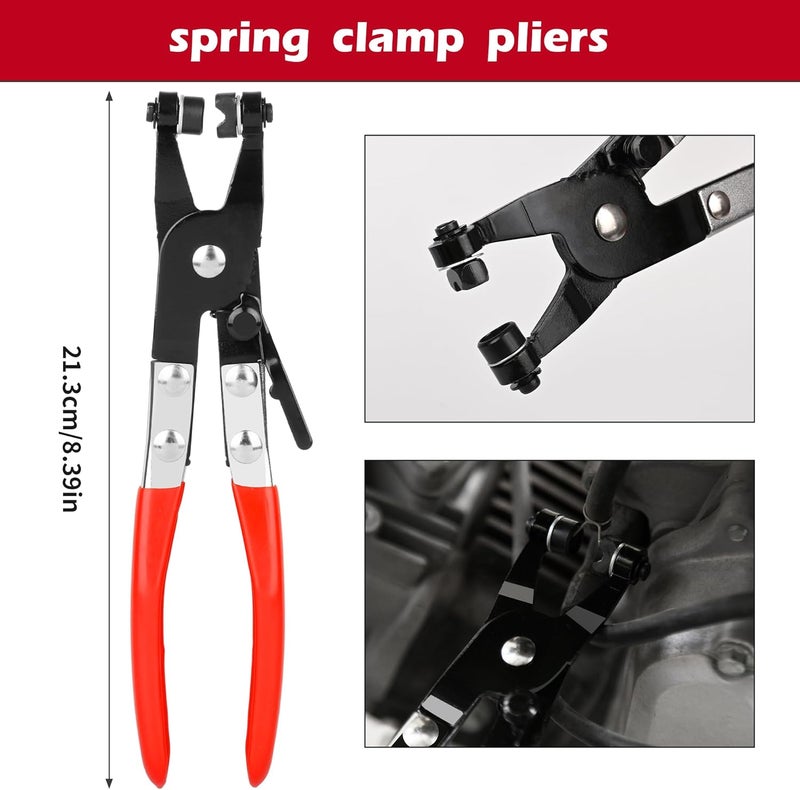 TOOLEAGUE 9Pcs Fuel Line Disconnect Pliers Set,9" Fuel Filter Caliper, Removal/CV Joint Boot Clamp/Flat Hose Clamp/30 Degree Disconnect Pliers Set for Auto Maintenance with Storage Case - Image 2