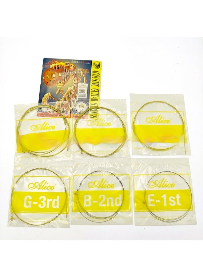 أليس مجموعة أوتار الجيتار الكلاسيكية من أليس A406-SL 1 إلى 6 أوتار من النايلون - Image 4