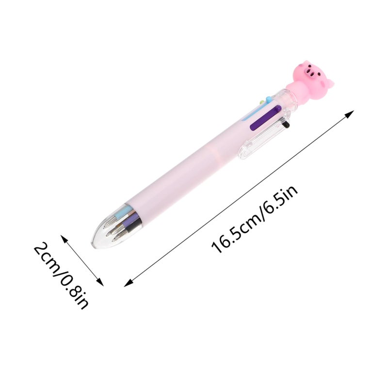 6 Pack Cute Cartoon Ballpoint Pens Colorful Ergonomic Design For School Supplies And Writing - Image 3