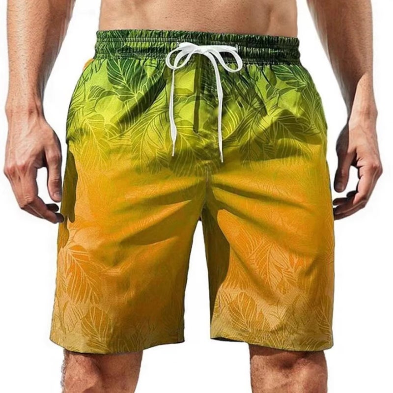 Men'S All-Season Casual 3D Printed Straight-Leg Shorts Sports Beach Drawstring Digital Quick-Dry - Image 4