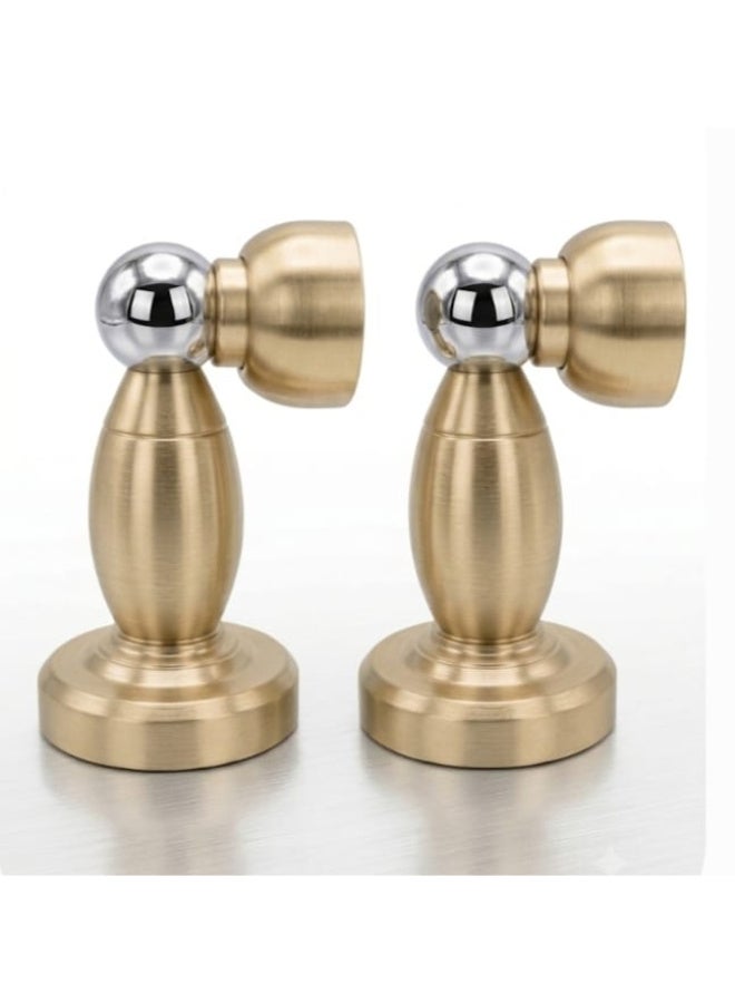 Prevent Door Magnet Stopper Bumper Catch Heavy Duty Magnetic Door Stopper Adjustable Door Stop Holder Furniture Hardware (Color : Gold)
