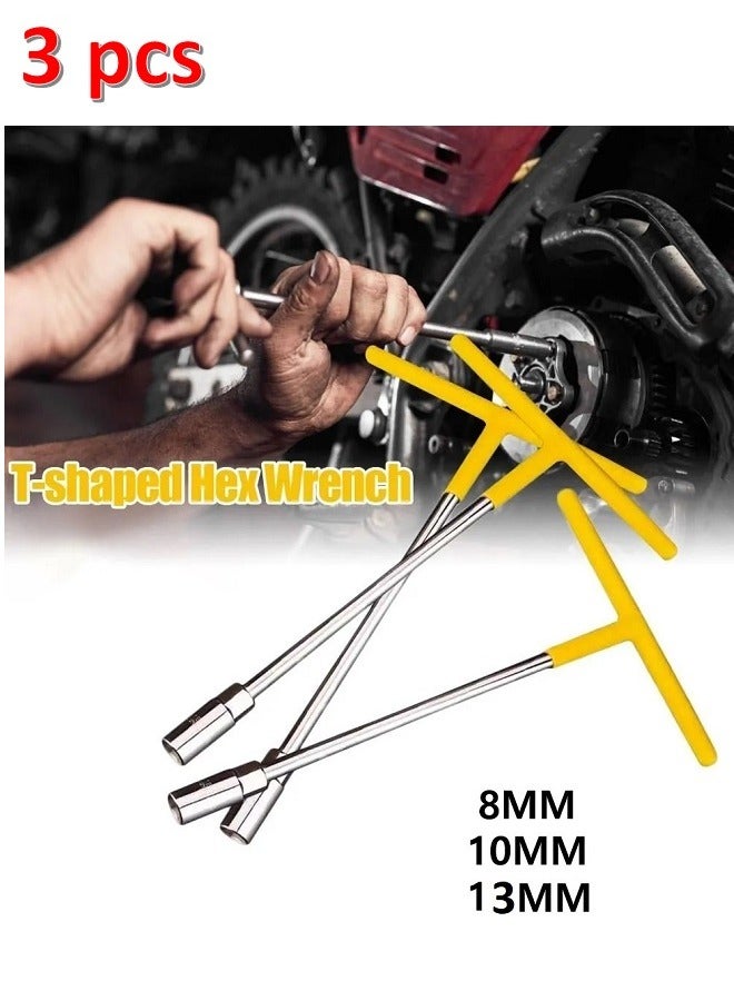 T Spanner Socket Wrench Rubber Handle (8mm-10mm-13mm) 3 PCS - Image 1