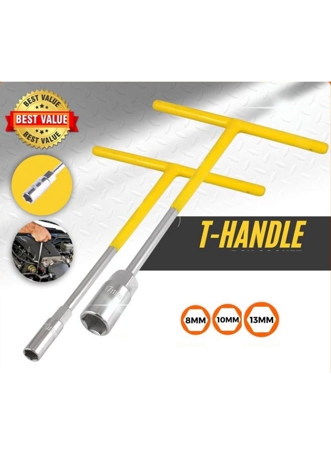 T Spanner Socket Wrench Rubber Handle (8mm-10mm-13mm) 3 PCS - Image 5