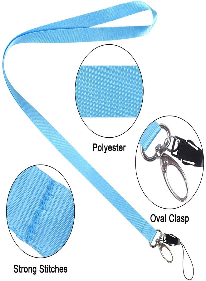 Wisdompro Office Lanyard, 10 Pack 23 inch Neck Strap Lanyard with Oval Clasp and Quick Release String Loop for Keys, ID Badges, Card Holder, USB Flash Drives, Cell Phones - 10 Assorted Colors - Image 5