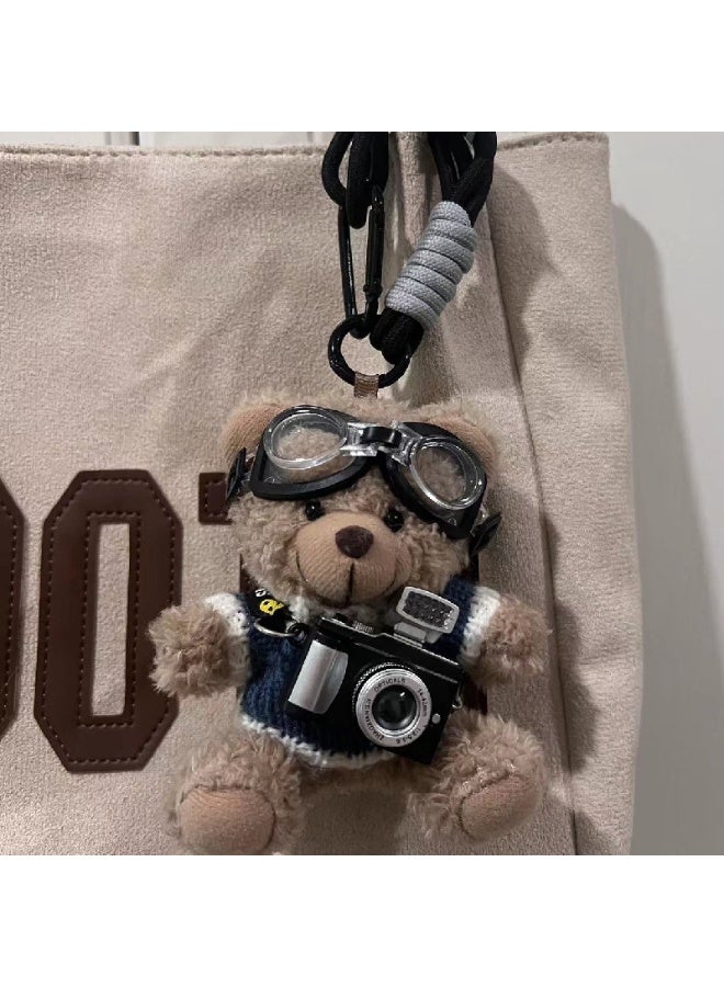 Original Camera Bear Pendant - Creative Plush Doll Keychain