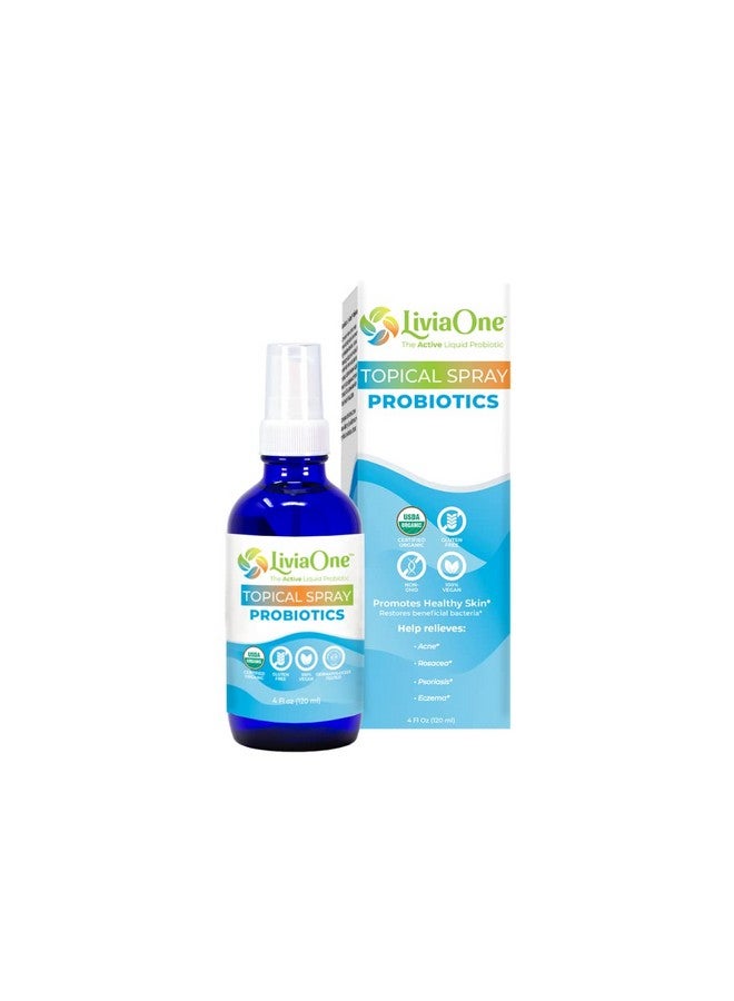 LiviaOne USDA Organic Topical Probiotics for Skin Health | Lactobacillus Acidophilus Probiotic | Gut Health & Immune Support Supplement | Vegan | Non-GMO | Gluten Free | 4 Fl Oz - Image 1