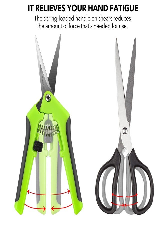 CYFUN DESIGN 2 Pcs Ergonomic Spring-Action Scissors,Spring-Loaded Craft Shears with Stainless Steel Blades,for Cutting Intricate Details and Tight Patterns,Spring Action Precision,Easy Grip Ergonomic Scissors - Image 5