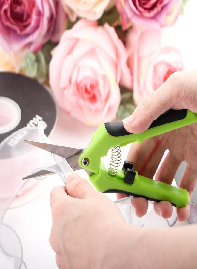 CYFUN DESIGN 2 Pcs Ergonomic Spring-Action Scissors,Spring-Loaded Craft Shears with Stainless Steel Blades,for Cutting Intricate Details and Tight Patterns,Spring Action Precision,Easy Grip Ergonomic Scissors - Image 2