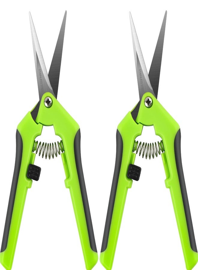 CYFUN DESIGN 2 Pcs Ergonomic Spring-Action Scissors,Spring-Loaded Craft Shears with Stainless Steel Blades,for Cutting Intricate Details and Tight Patterns,Spring Action Precision,Easy Grip Ergonomic Scissors - Image 1