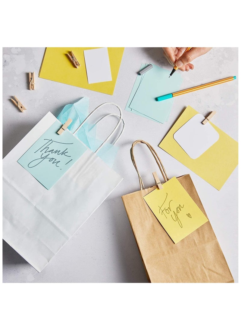 Maroon Paper bags with handles 15x11x6 cm Small Kraft Gift bags for Birthday Party Favors Weddings Merchandise Goodies Baby Shower 24 Bags