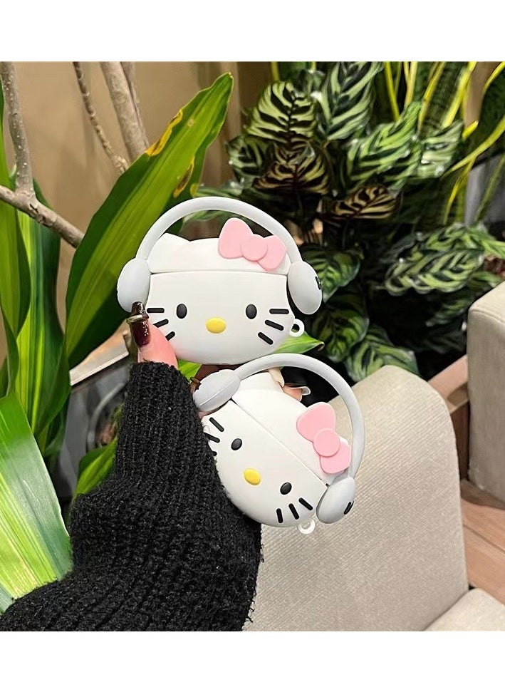 Generic - For Bluetooth Headset Airpods 3 Generation Protective Case - Hello Kitty  Protective Case - Silicone Drop Resistant Waterproof Case - Image 1