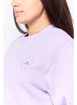 adidas By Stella McCartney Women Sportswear Fit Long Sleeves Outdoor Sweatshirt, Lilac  - Image 3