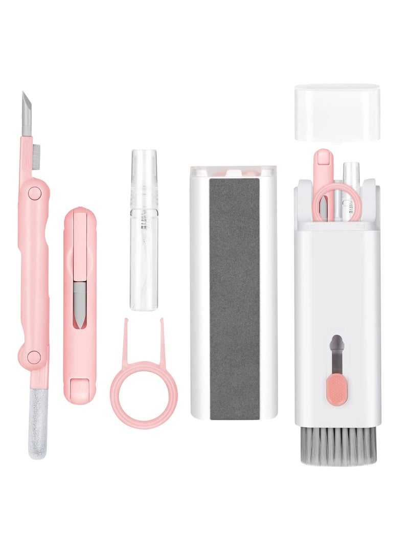 Arabest 7-in-1 Electronic Cleaner Kit,Keyboard Cleaner,Laptop Cleaner Kit for Monitor, Cell Phone, Bluetooth,Headset, Lego, Airpods, Laptop Camera Lens (Pink) - Image 1